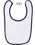 SOL´S Doppellagiges Kinderlätzchen aus Baumwolle, White/Aqua One Size, L116 – Bianco/Blu navy francese