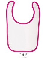 SOL´S Doppellagiges Kinderlätzchen aus Baumwolle, White/Aqua One Size, L116 – Bianco/Fucsia