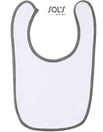 SOL´S Doppellagiges Kinderlätzchen aus Baumwolle, White/Aqua One Size, L116 – Bianco/Melange Grigio