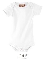 SOL´S Bio Baumwoll Bodysuit mit Druckknopf, White 3-6 Monate, L117 – Bild 2