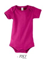 SOL´S Babysuit Bambino mit Druckknopfverschluss, Apple Green 3-6 Monate, L118 – Fucsia