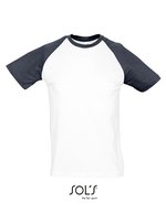 SOL´S Doppellagiges Baby Lätzchen mit Klettverschluss, Black/Grey Melange S, L140 – Bianco/Blu navy