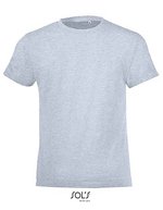 SOL´S Rundhals-T-Shirt Regent Fit für Kinder, White 2 Jahre (86/94), L149K – Heather Sky