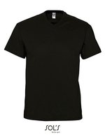 SOL´S V-Neck T-Shirt aus Baumwolle für Kinder, Orange L, L151 – Deep Black