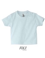 SOL´S Baby T-Shirt Mosquito mit Druckknöpfen, Aqua 3-6 Monate, L155 – Baby Blue