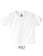 SOL´S Baby T-Shirt Mosquito mit Druckknöpfen, Aqua 3-6 Monate, L155 – White