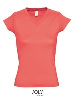 SOL´S V-Ausschnitt T-Shirt aus Baumwolle für Kinder, White S, L156 – Corallo