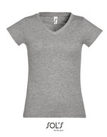 SOL´S V-Ausschnitt T-Shirt aus Baumwolle für Kinder, White S, L156 – Grigio Melange