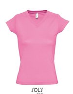 SOL´S V-Ausschnitt T-Shirt aus Baumwolle für Kinder, White S, L156 – Orchidea Rosa