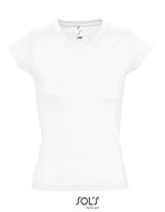 SOL´S V-Ausschnitt T-Shirt aus Baumwolle für Kinder, White S, L156 – Bianco