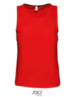 SOL´S Baumwoll Tanktop für Kinder Justin, White M, L171 – Red