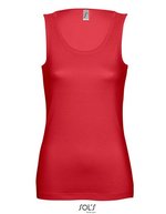 SOL´S Ärmelloses Fashion T-Shirt aus Baumwolle, White M, L172 – Red
