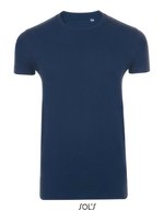 SOL´S T-Shirt Imperial Fit Baumwolle für Kinder, White S, L189 – French Navy