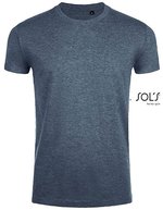 SOL´S T-Shirt Imperial Fit Baumwolle für Kinder, White S, L189 – Heather Denim