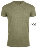 SOL´S T-Shirt Imperial Fit Baumwolle für Kinder, White S, L189 – Heather Khaki
