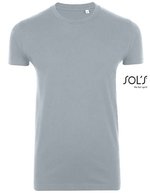SOL´S T-Shirt Imperial Fit Baumwolle für Kinder, White S, L189 – Pure Grey