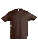 SOL´S T-Shirt Imperial, 100% Baumwolle für Kinder, White 2 Jahre (86/94), L190K – Chocolate