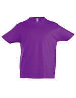 SOL´S T-Shirt Imperial, 100% Baumwolle für Kinder, White 2 Jahre (86/94), L190K – Dark Purple