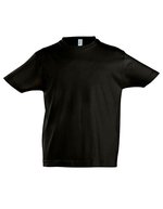 SOL´S T-Shirt Imperial, 100% Baumwolle für Kinder, White 2 Jahre (86/94), L190K – Deep Black