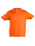 SOL´S T-Shirt Imperial, 100% Baumwolle für Kinder, White 2 Jahre (86/94), L190K – Orange
