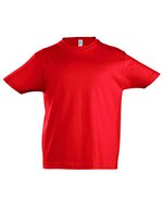 SOL´S T-Shirt Imperial, 100% Baumwolle für Kinder, White 2 Jahre (86/94), L190K – Red