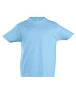 SOL´S T-Shirt Imperial, 100% Baumwolle für Kinder, White 2 Jahre (86/94), L190K – Sky Blue