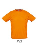SOL´S T-shirt Regent Fit en coton pour enfant, White XXS, L198 – Orange neon