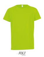 SOL´S Raglan T-Shirt Sportlich Baumwolle für Kinder, White 6 Jahre (106/116), L198K – Neon Green