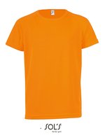 SOL´S Raglan T-Shirt Sportlich Baumwolle für Kinder, White 6 Jahre (106/116), L198K – Neon Orange