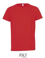 SOL´S Raglan T-Shirt Sportlich Baumwolle für Kinder, White 6 Jahre (106/116), L198K – Red