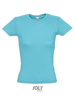 SOL´S Figurbetontes Kinder T-Shirt aus Baumwolle, Apple Green S, L225 – Atoll Blue