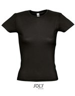 SOL´S Figurbetontes Kinder T-Shirt aus Baumwolle, Apple Green S, L225 – Deep Black