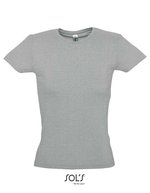 SOL´S Figurbetontes Kinder T-Shirt aus Baumwolle, Apple Green S, L225 – Grey Melange