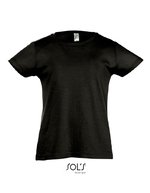 SOL´S T-Shirt Regent Fit Baumwolle für Kinder, White 12 Jahre (142/152), L225K – Deep Black