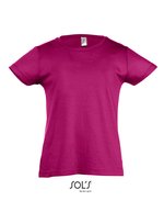 SOL´S T-Shirt Regent Fit Baumwolle für Kinder, White 12 Jahre (142/152), L225K – Fuchsia