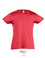 SOL´S T-Shirt Regent Fit Baumwolle für Kinder, White 12 Jahre (142/152), L225K – Red