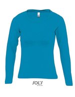 SOL´S T-Shirt Long Sleeve Baumwolle für Kinder, Aqua S, L245 – Bild 2