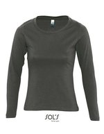 SOL´S T-Shirt Long Sleeve Baumwolle für Kinder, Aqua S, L245 – Dark Grey (Solid)