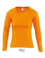 SOL´S T-Shirt Long Sleeve Baumwolle für Kinder, Aqua S, L245 – Orange