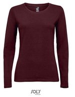 SOL´S T-Shirt Long Sleeve Baumwolle für Kinder, Aqua S, L245 – Oxblood