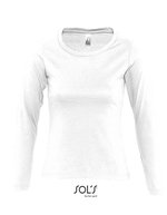 SOL´S T-Shirt Long Sleeve Baumwolle für Kinder, Aqua S, L245 – White
