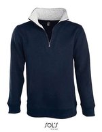 SOL´S T-Shirt Halbgekämmte Baumwolle für Kinder, Black/Grey Melange S, L312 – French Navy/Grey Melange