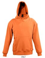 SOL´S Hoodie mit Kängurutasche und Kapuze für Kinder, Black 4 Jahre (96/104), L325K – Orange