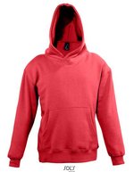 SOL´S Hoodie mit Kängurutasche und Kapuze für Kinder, Black 4 Jahre (96/104), L325K – Rouge