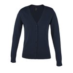 Women´s Golden V-Neck Knitted Cardigan – Medium Grey (Solid)