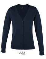 Women´s Golden V-Neck Knitted Cardigan – Navy