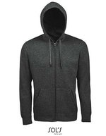 SOL´S Hoodie mit Reißverschluss für Kinder, Black S, L478 – Charcoal Melange