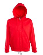 SOL´S Hoodie mit Reißverschluss für Kinder, Black S, L478 – Red