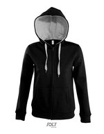 SOL´S Kontrast-Hoodie mit Kängurutaschen, Black/Grey Melange S, L481 – Bild 2
