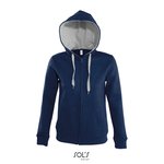 SOL´S Kontrast-Hoodie mit Kängurutaschen, Black/Grey Melange S, L481 – Bild 3